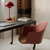 HW54 Rely Adjustable Swivel Armchair with Casters + Cushion by &Tradition - front view