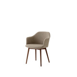 HW79 Rely Upholstered Dining Armchair with Wooden Base + Cushion by &Tradition - front view