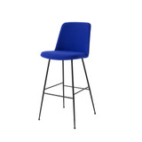 HW99 Rely Upholstered Bar Chair with Cushion by &Tradition - front view