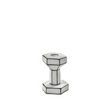 Carte Blanche Candleholder by Serax - front view