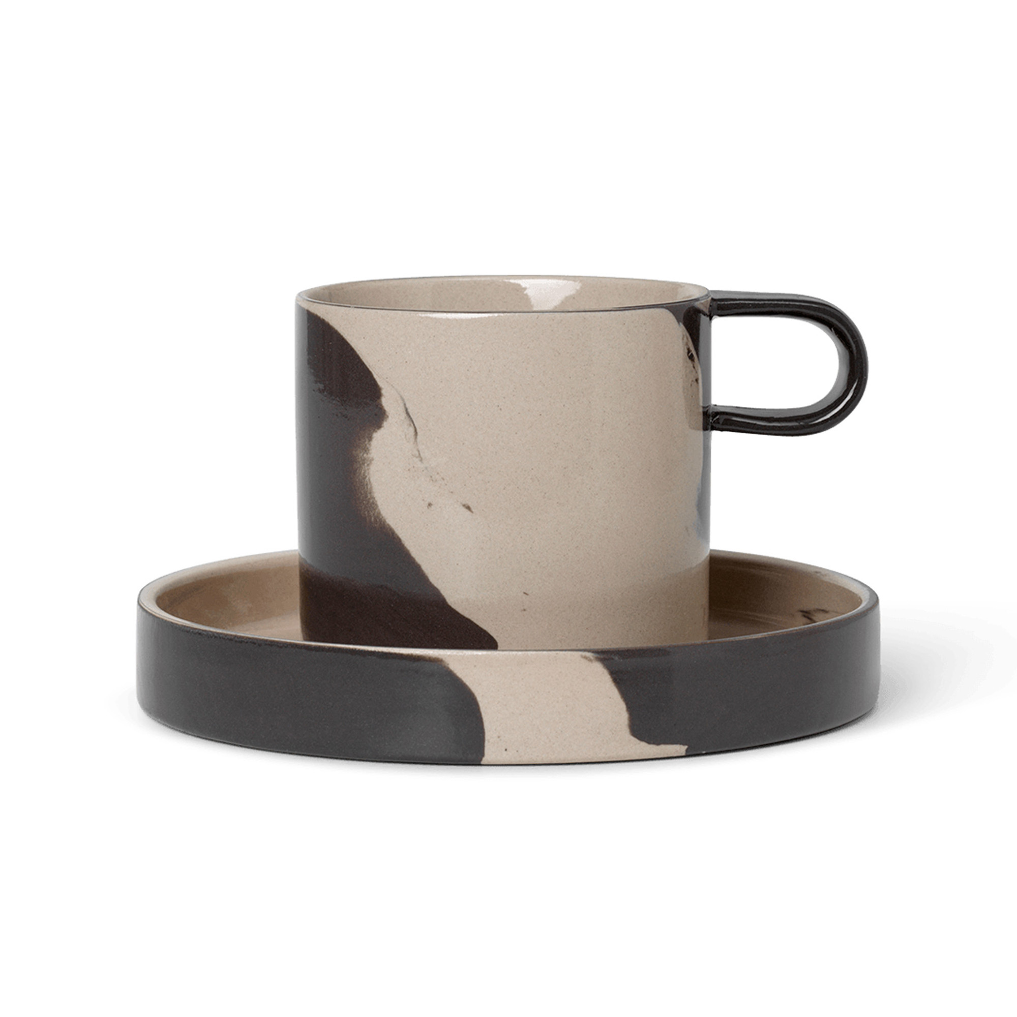 Inlay Container by ferm LIVING - Unique Marble-Like Stoneware Storage ...