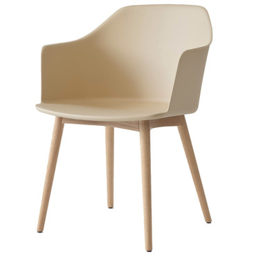 HW76 Rely Dining Armchair with Wooden Base