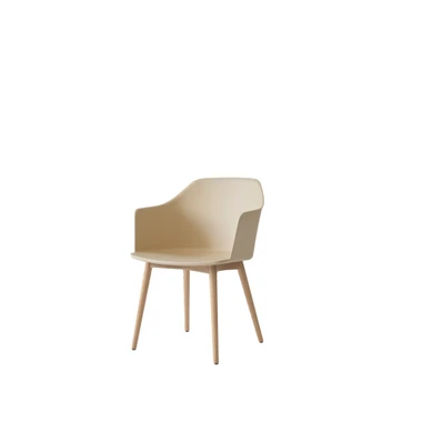 HW76 Rely Dining Armchair with Wooden Base by &Tradition – front view