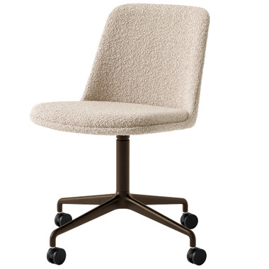 HW24 Rely Upholstered Swivel Chair with Casters + Cushion