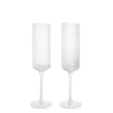 Ripple Champagne Flutes - Set of Two Ripple Champagne Flutes - Set of Two