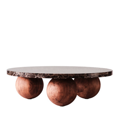 Sphere Round Sofa Table by Dusty Deco – front view