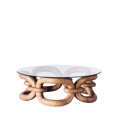 Bamboo Bracelet Sofa Table by Dusty Deco – front view