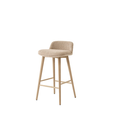 HW121 Rely Upholstered Counter Stool with Cushion by &Tradition – front view
