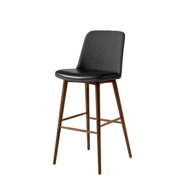 HW137 Rely Mix Upholstered Bar Chair with Cushion by &Tradition – front view