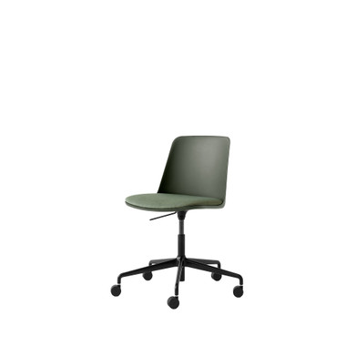 HW29 Rely Adjustable Swivel Chair with Casters + Cushion by &Tradition – front view