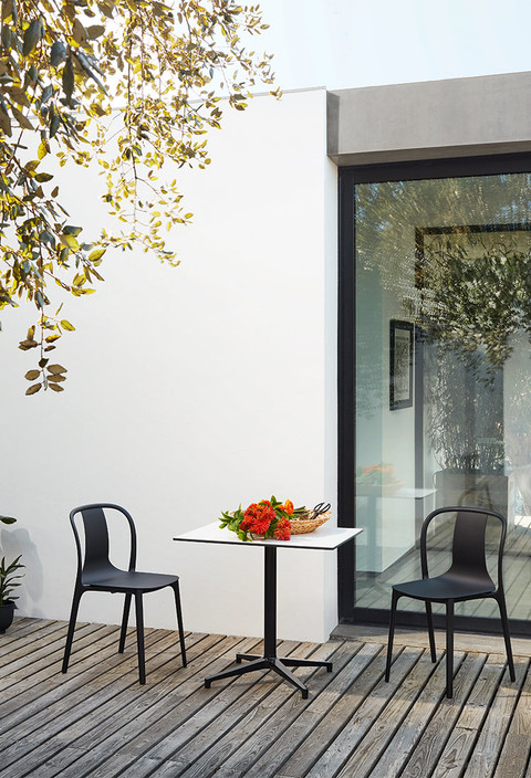 Shop Belleville Plastic Chair by Vitra - Elegant Outdoor Seating