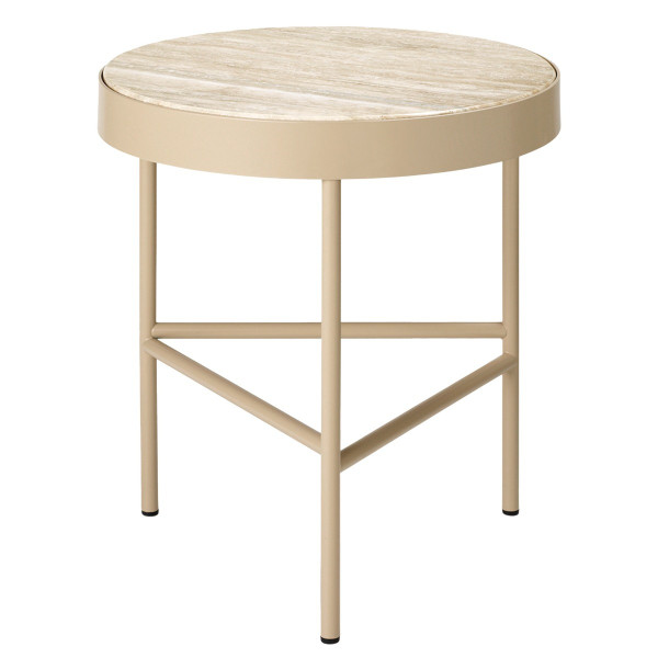 Travertine Side Table