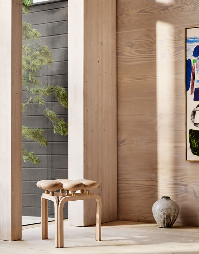 Utzon Stool by Fritz Hansen - lifestyle view 1