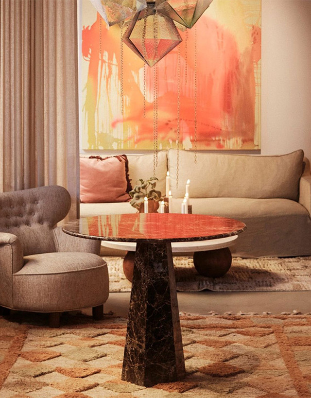 Hexagon Dining Table by Dusty Deco - lifestyle view 2