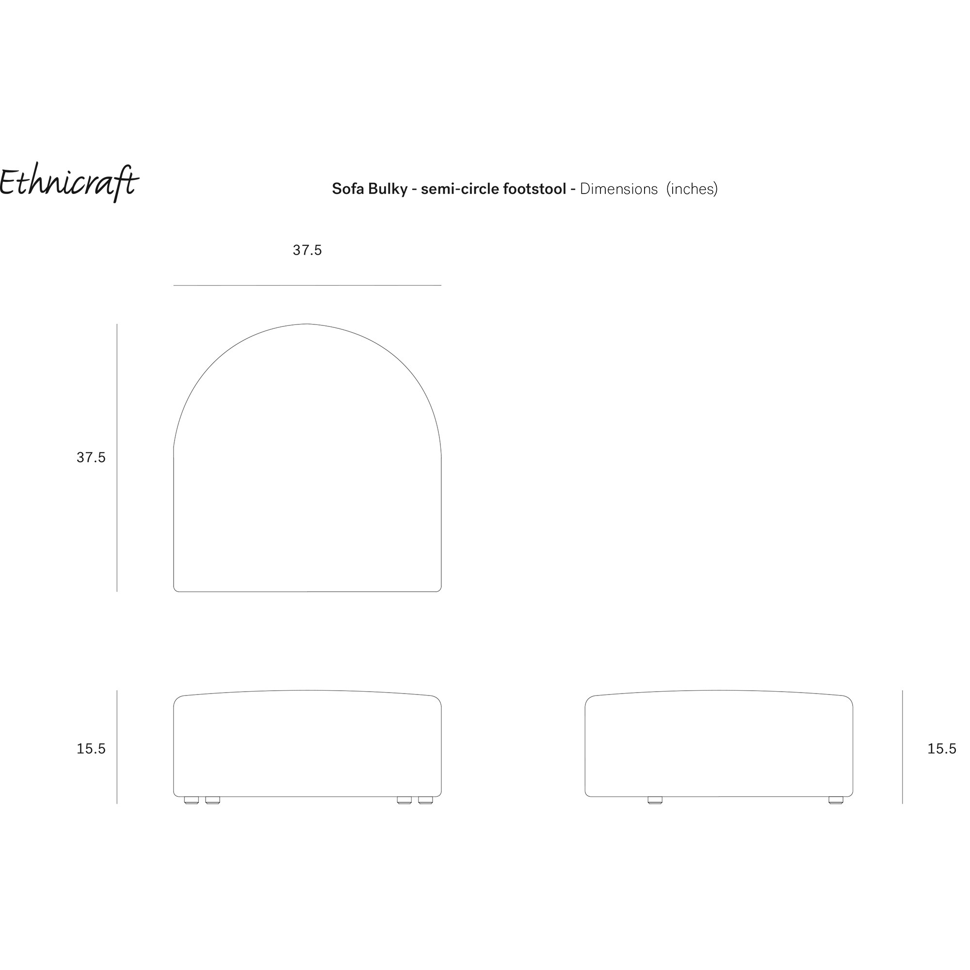 Bulky Semi Circle Line Drawing
