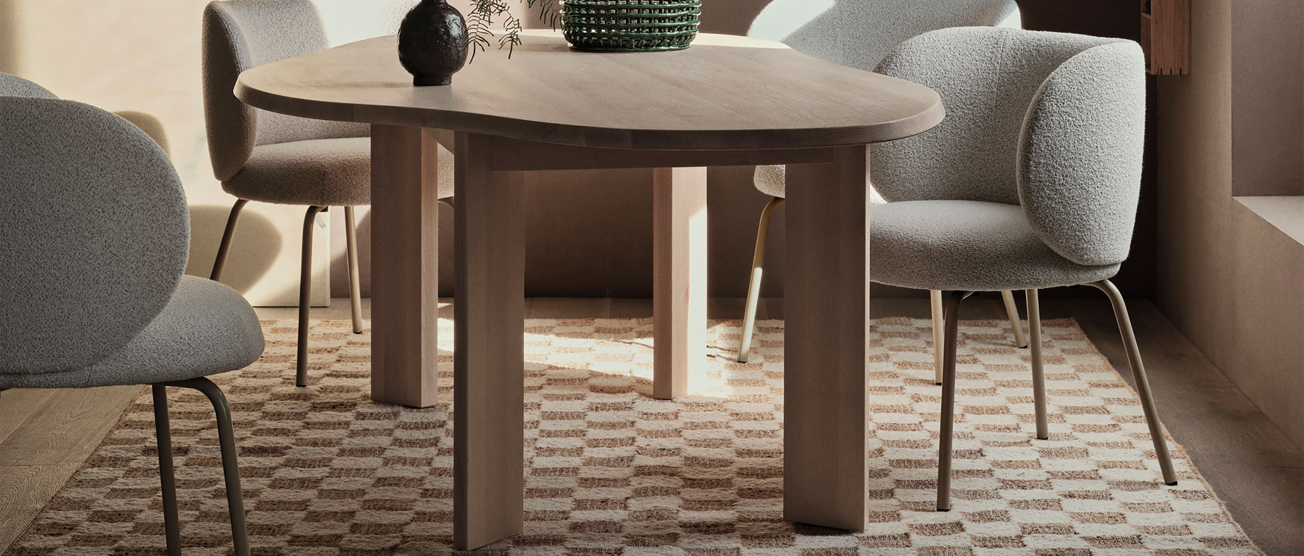 Check Wool Rug Large Check Wool Jute Rug | Artisanal Charm for Your Home by ferm LIVING