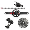 SRAM X01 Eagle DUB Sync 2 Carbon Crankset, Red | XX1 Drive Train Trigger Shifter Upgrade Kit, Black