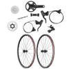 Campagnolo EKAR Hydraulic Flat Mount Ergo 13 Speed Groupset with a Fulcrum Rapid Red 3, 2-Way Fit Disc-brake Wheelset -500