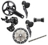 Shimano GRX RX810 Hydraulic Flat Mount STI 1 Ring Crankset Groupset with Derore XT Cassette (less calipers & hoses)