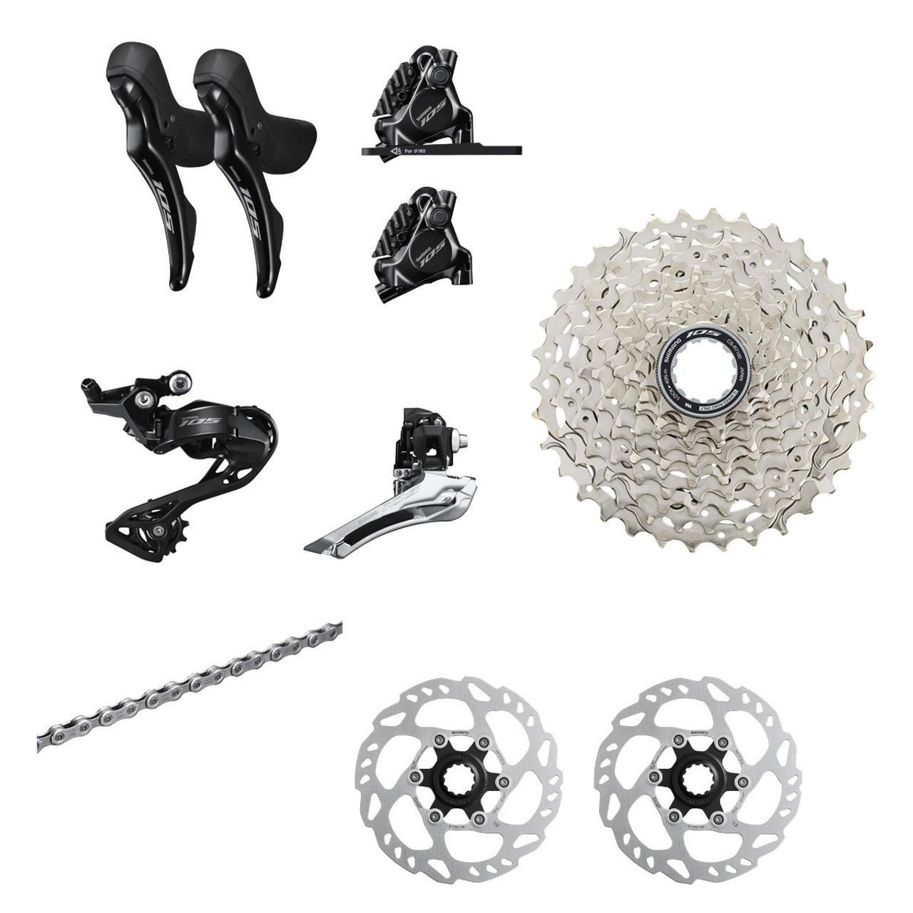 パーツ Shimano 105 R7120, Shimano 105 R7120 Rim STI 6 piece Upgrade Kit | Texas Cyclesport