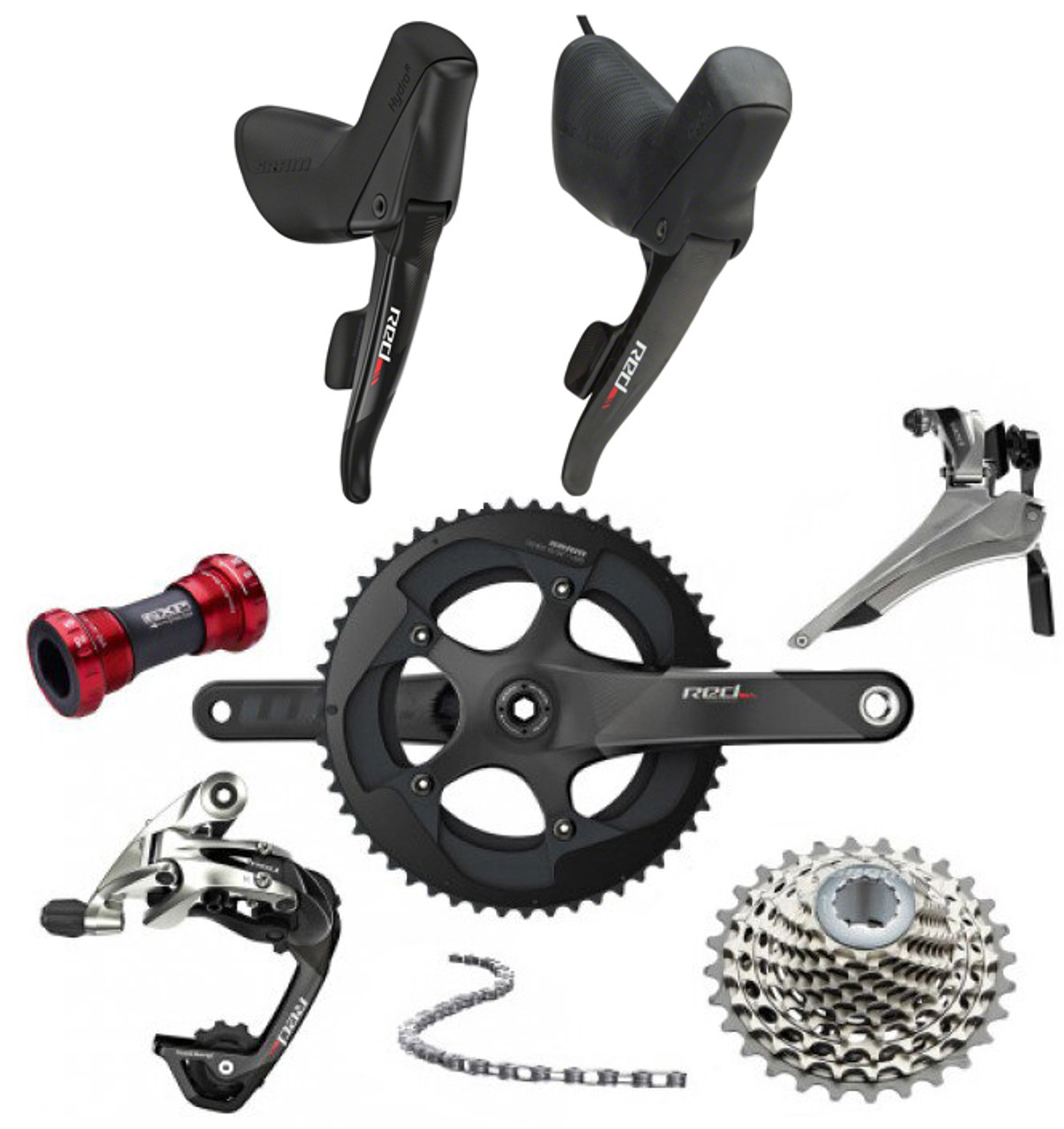 SRAM RED 22 Hydraulic Groupset (less calipers) | Texas Cyclesport