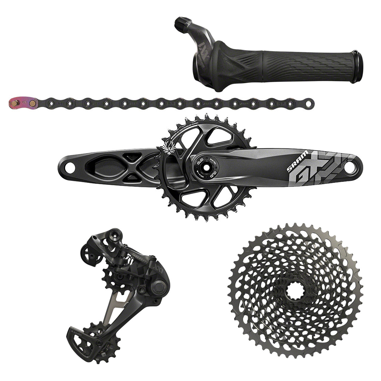 Texas Cyclesport SRAM GX Eagle DUB Sync 2 Crankset, Black | XX1