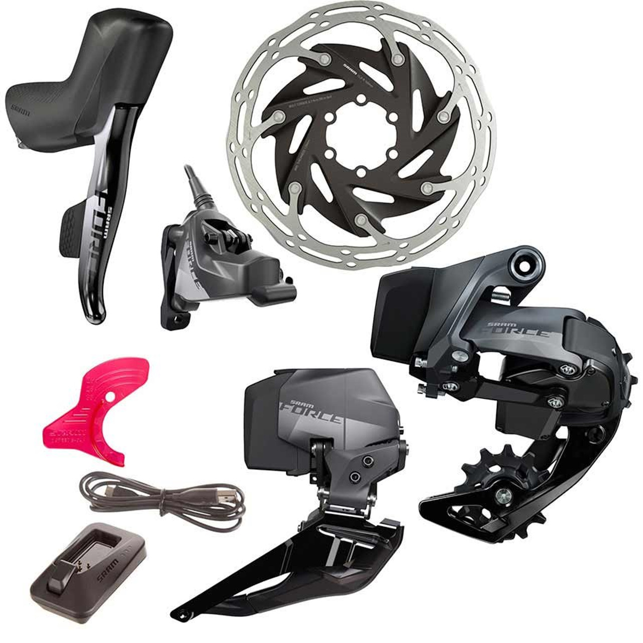 Ijzig Acht steekpenningen SRAM Force AXS eTap Road 2x HRD Hydraulic Flat Mount Conversion Kit | Texas  Cyclesport