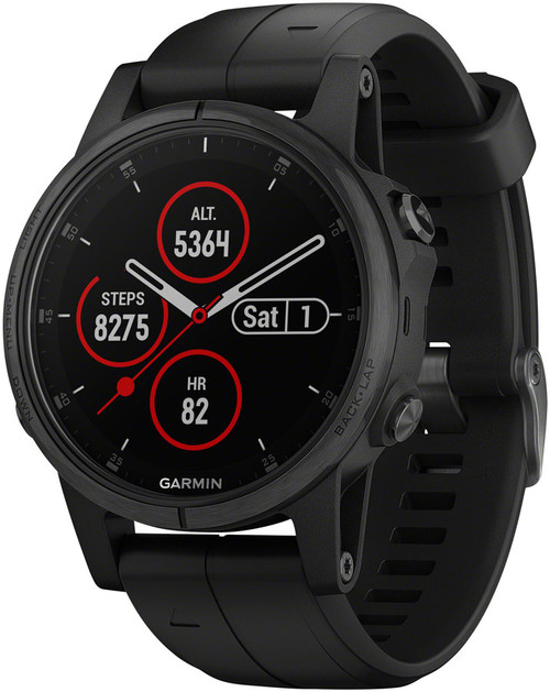 Garmin Fenix 5X Plus Sapphire GPS Watch, Black/Black | Texas