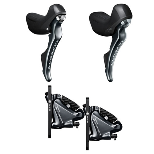 Shimano Ultegra ST-R8070 Hydraulic Di2 Levers, Hoses and BR-8070 Flat Mount Brake Calipers