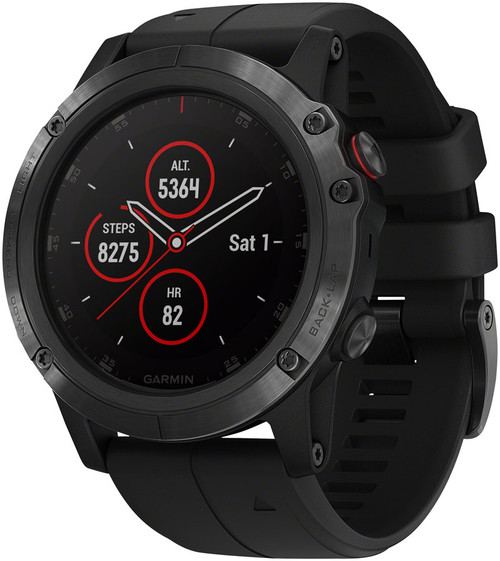 GARMIN fēnix 5 Plus Sapphire Black Garmin Fenix 5 Plus Sapphire Premium Multisport Watch with