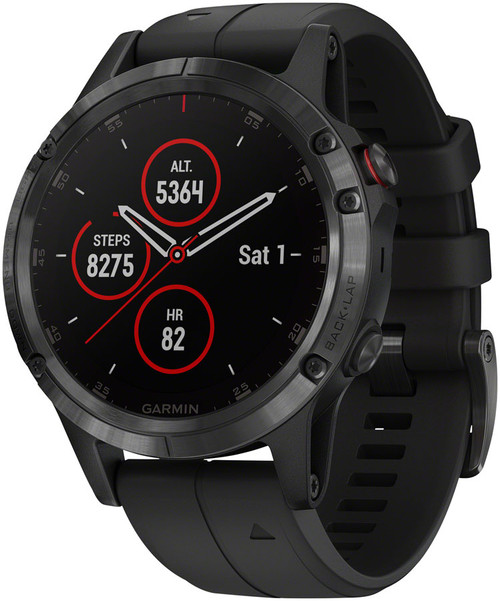 Garmin Fenix 5X Plus Sapphire GPS Watch, Black/Black | Texas