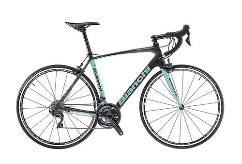 Bianchi C2C Infinito CV Campagnolo Ergo equipped Carbon Bicycle, Black & Celeste Green