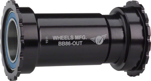 Wheels Manufacturing BB86/92 Shimano Bottom Bracket with ABEC-3 Bearings Black Cups