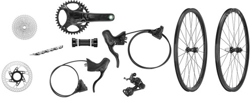 Campagnolo EKAR Hydraulic Flat Mount Ergo 13 Speed Groupset with a Campagnolo Levante, 2-Way Fit, Disc-brake Wheelset