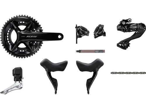 Shimano 105 R7170 Hydraulic Flat Mount Di2 Groupset (less cassette