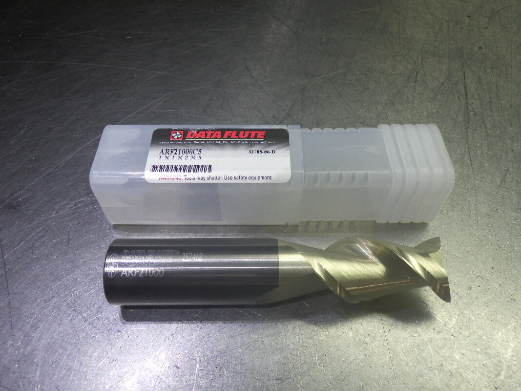 Data Flute 1" 2 Flute Carbide SQ Endmill 1" Shank ARF21000C5