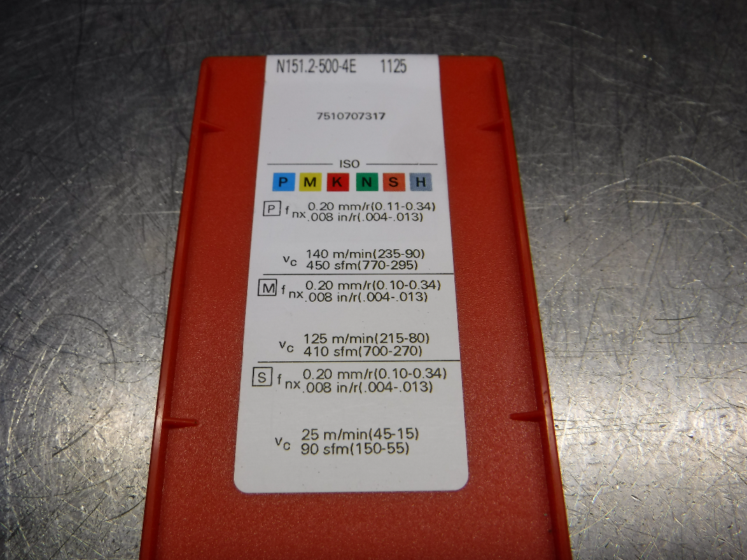 Sandvik Q-Cut Carbide Cut-Off Inserts QTY10 N151.2-500-4E Sandvik Q-Cut Carbide Cut-Off Inserts QTY10 N151.2-500-4E