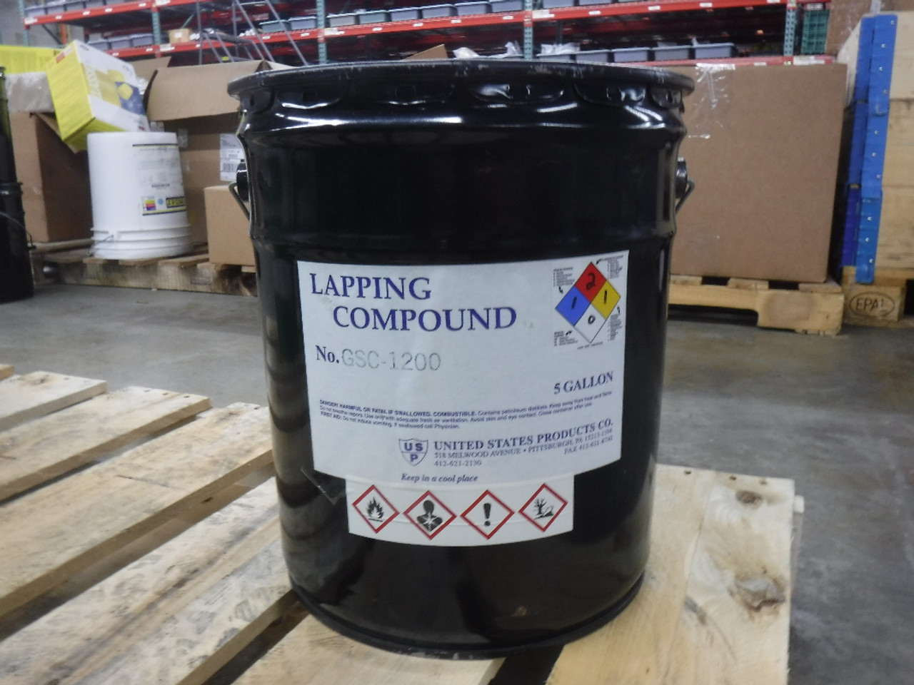 UNITED STATES PRODUCTS CO. Crystolon Lapping Compound 5 Gallon GSC