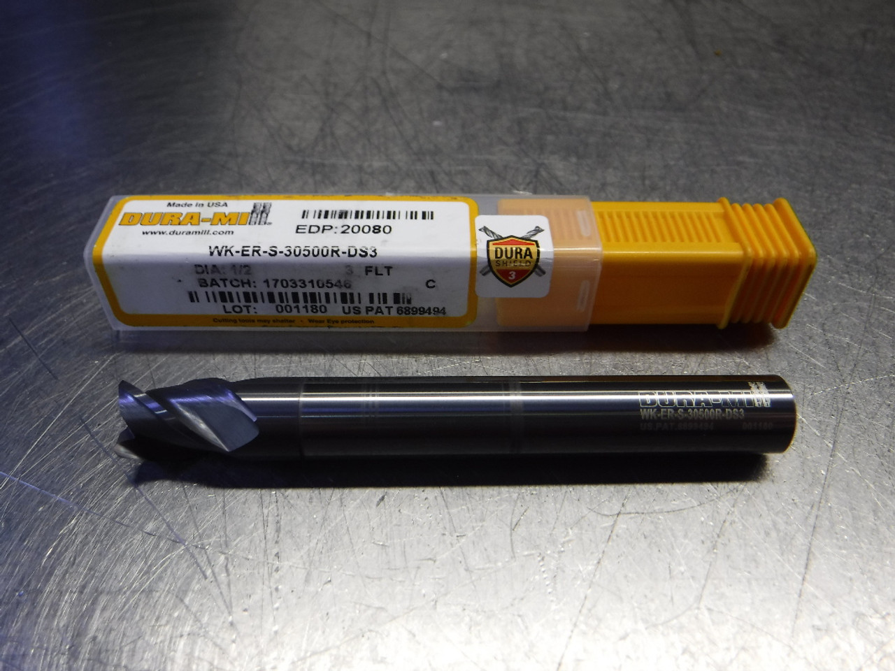 DuraMill 1/2" 3 Flute Carbide Endmill 1/2" WKERS30500RDS3