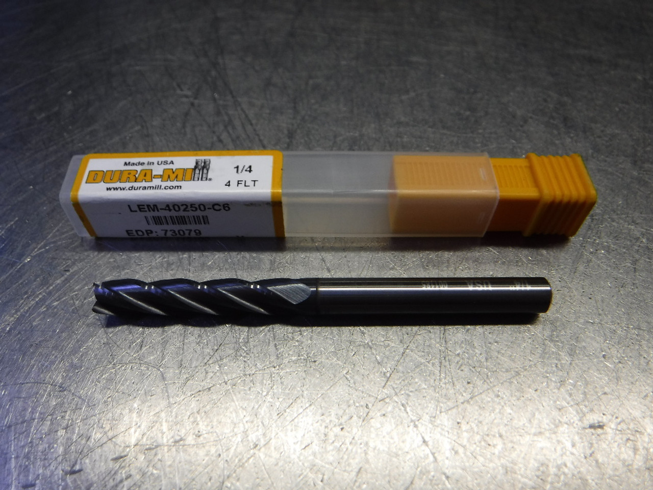DuraMill 1/4" 4 Flute Carbide Endmill 1/4" Shank QTY4 LEM40250C6