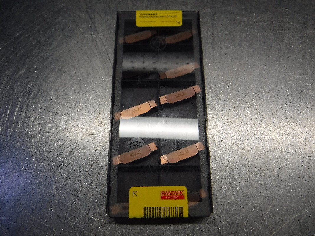 Sandvik Carbide Grooving Inserts QTY10 N123H2-0400-0004-GF