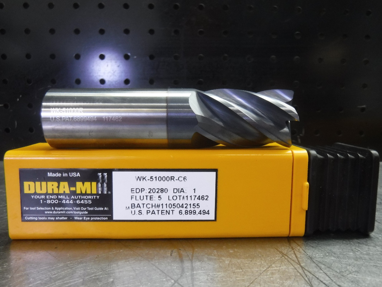 DuraMill WhisperKut 1" Solid Carbide Endmill 5 Flute WK51000RC6