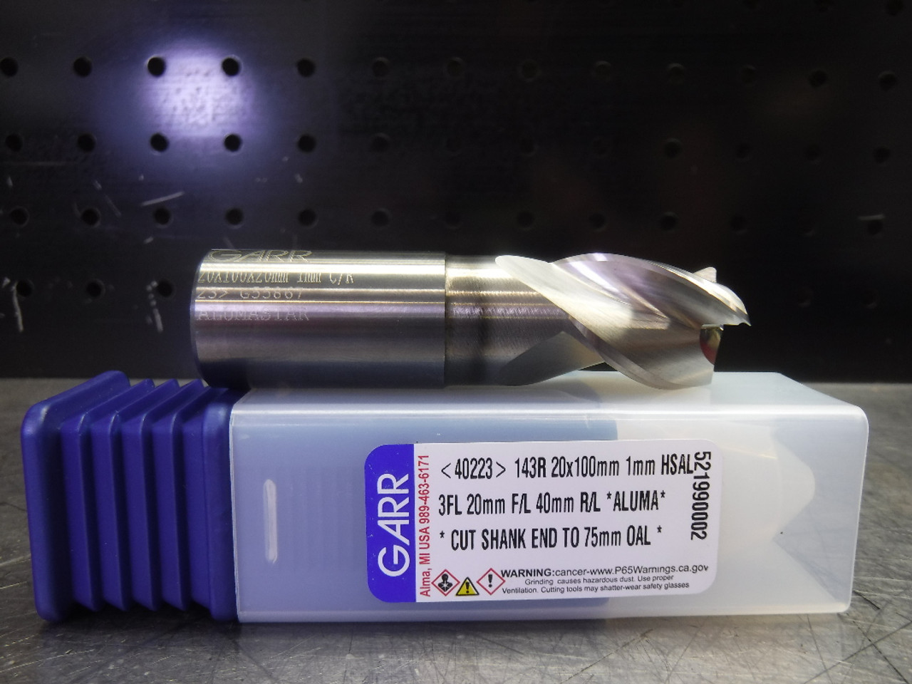 GARR TOOL 20mm Solid Carbide Endmill 3 Flute 40223 Superior Machine