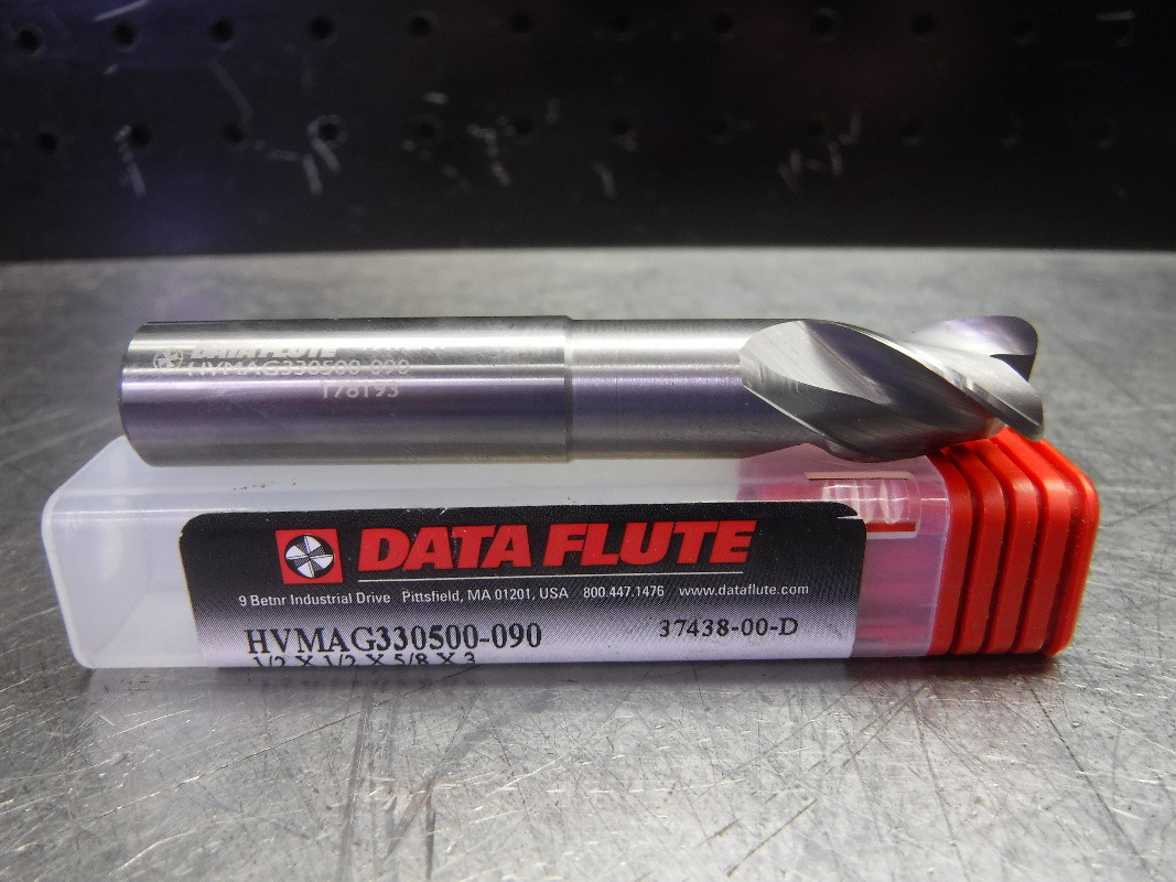Data Flute 1/2" Solid Carbide Endmill 3 Flute HVMAG330500090