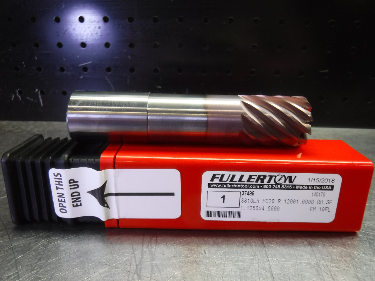 Fullerton Tool 1" Solid Carbide Endmill 10 Flute 37495 Superior