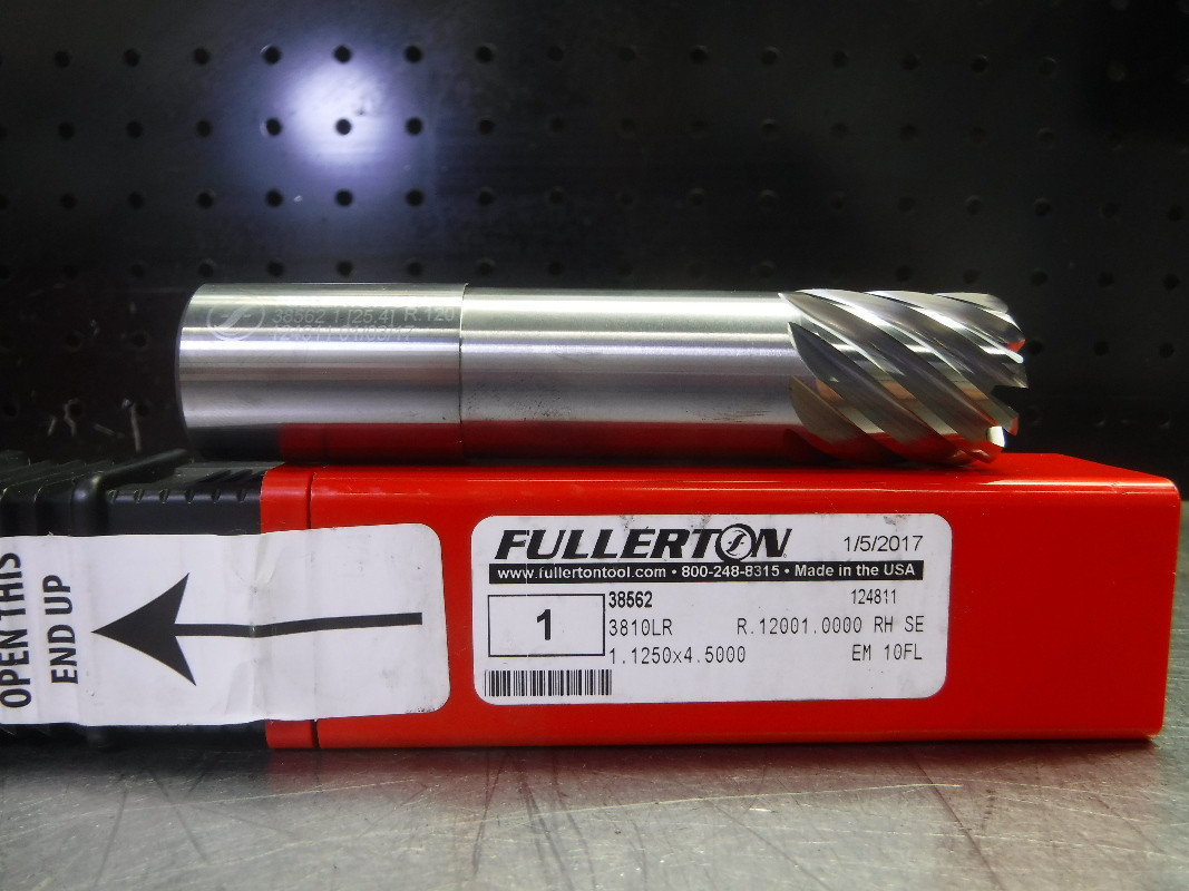 Fullerton Tool 1" Solid Carbide Endmill 10 Flute 38562 Superior