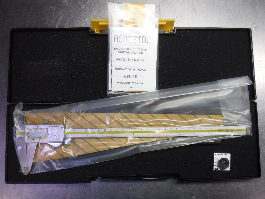 Asimeto IP67 012" Coolant Proof Digital Caliper 7305122 Superior Machine & Tool