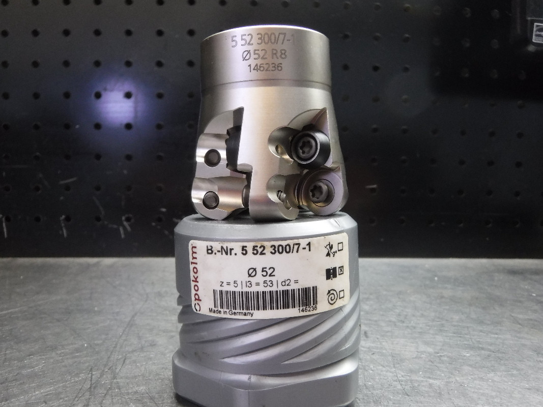 Pokolm 52mm Indexable Facemill 22mm Arbor 5 52 300/7-1 - Superior