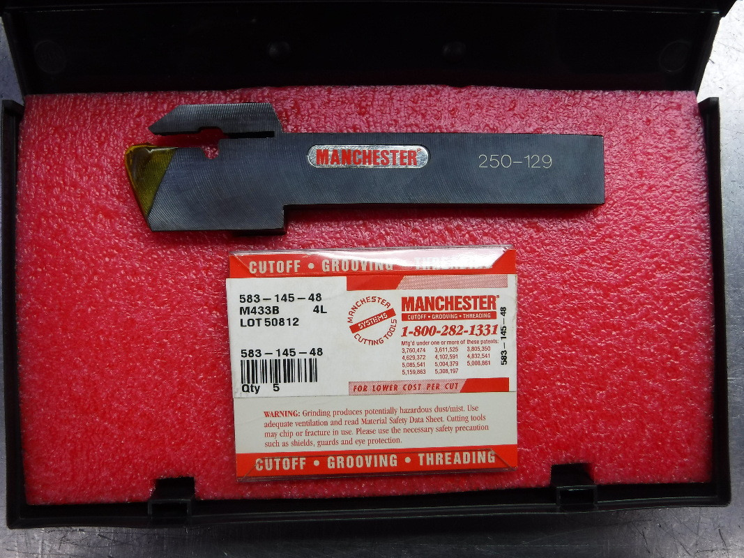 Manchester MTC Indexable Lathe Tool Holder Kit with 5 Inserts 250129