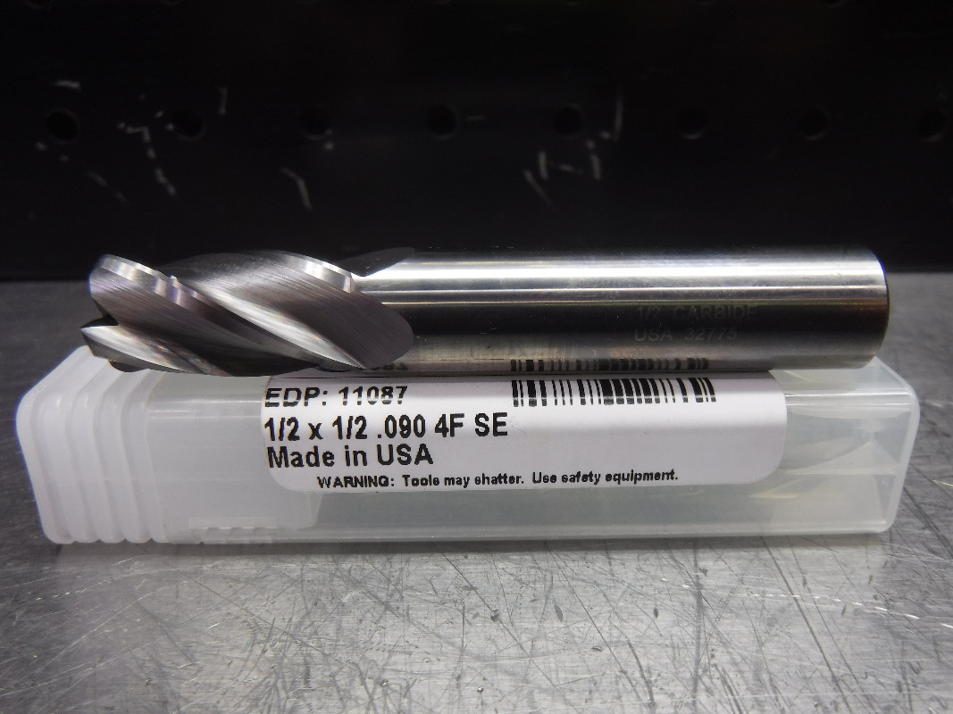 CTMI 1/2" Carbide Endmill 4 Flute 1/2 x 1/2 .090 4F SE Superior